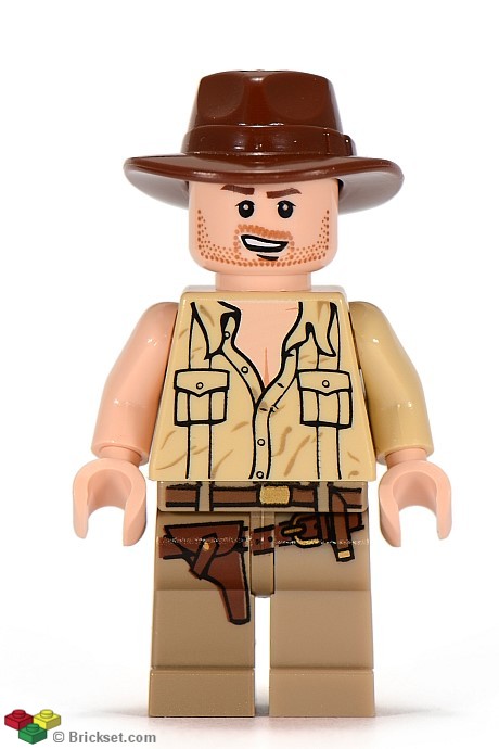 Indiana Jones - Tan Open Collar Shirt